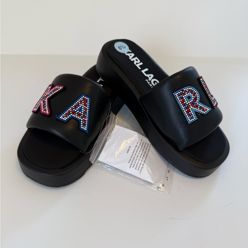 KARL LAGERFELD Women's Cushioned Insole Everyday Opal Stone size 8.5 M